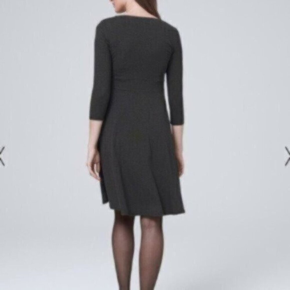 NWOT White House Black Market Embellished Fit-And-Flare Dress - Picture 2 of 5